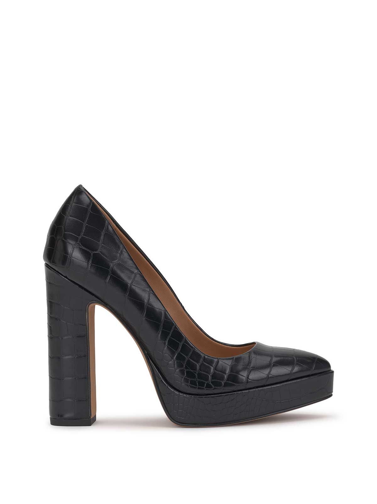 Glynis Platform Pump in Black Croco sold by Jessica Simpson