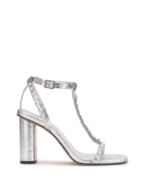 Siven High Heel Sandal in Silver sold by Jessica Simpson