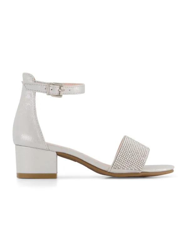 Girls' Pearl Stone Dress Heel in Silver sold by Jessica Simpson