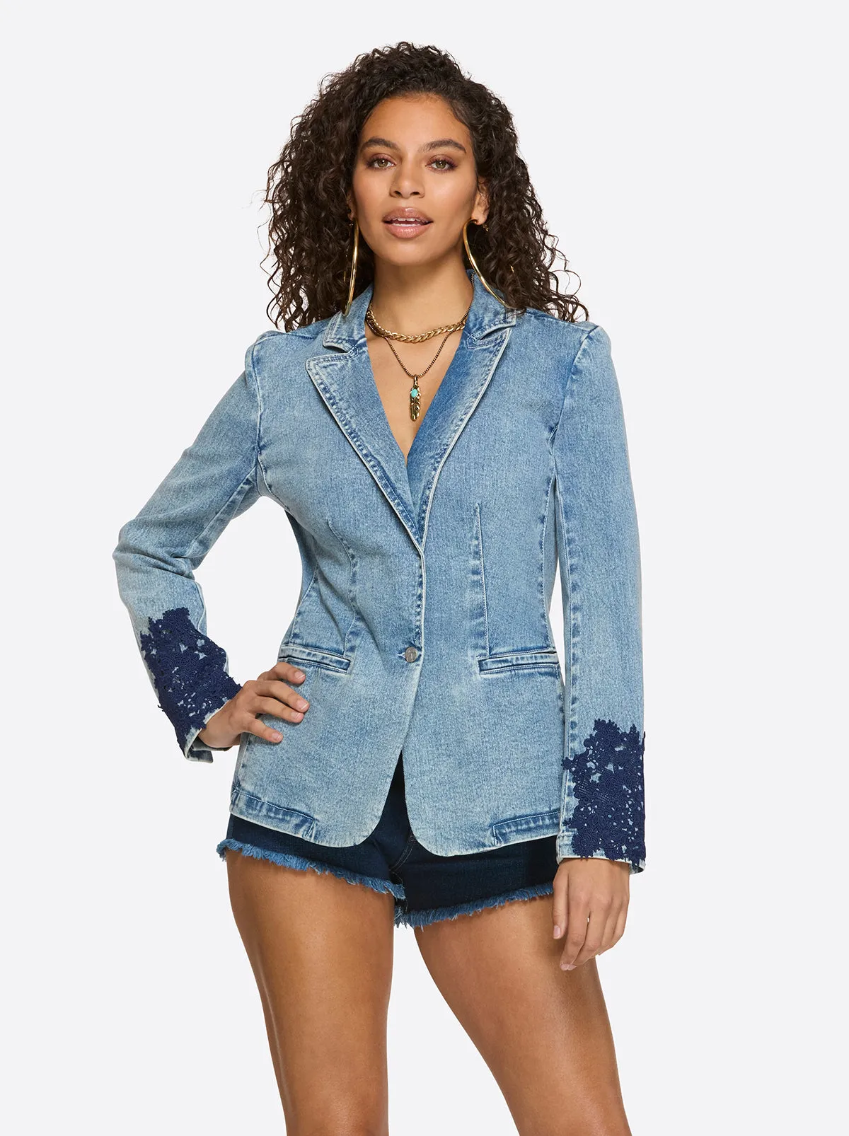 Fitted Blazer in Reflection sold by Jessica Simpson