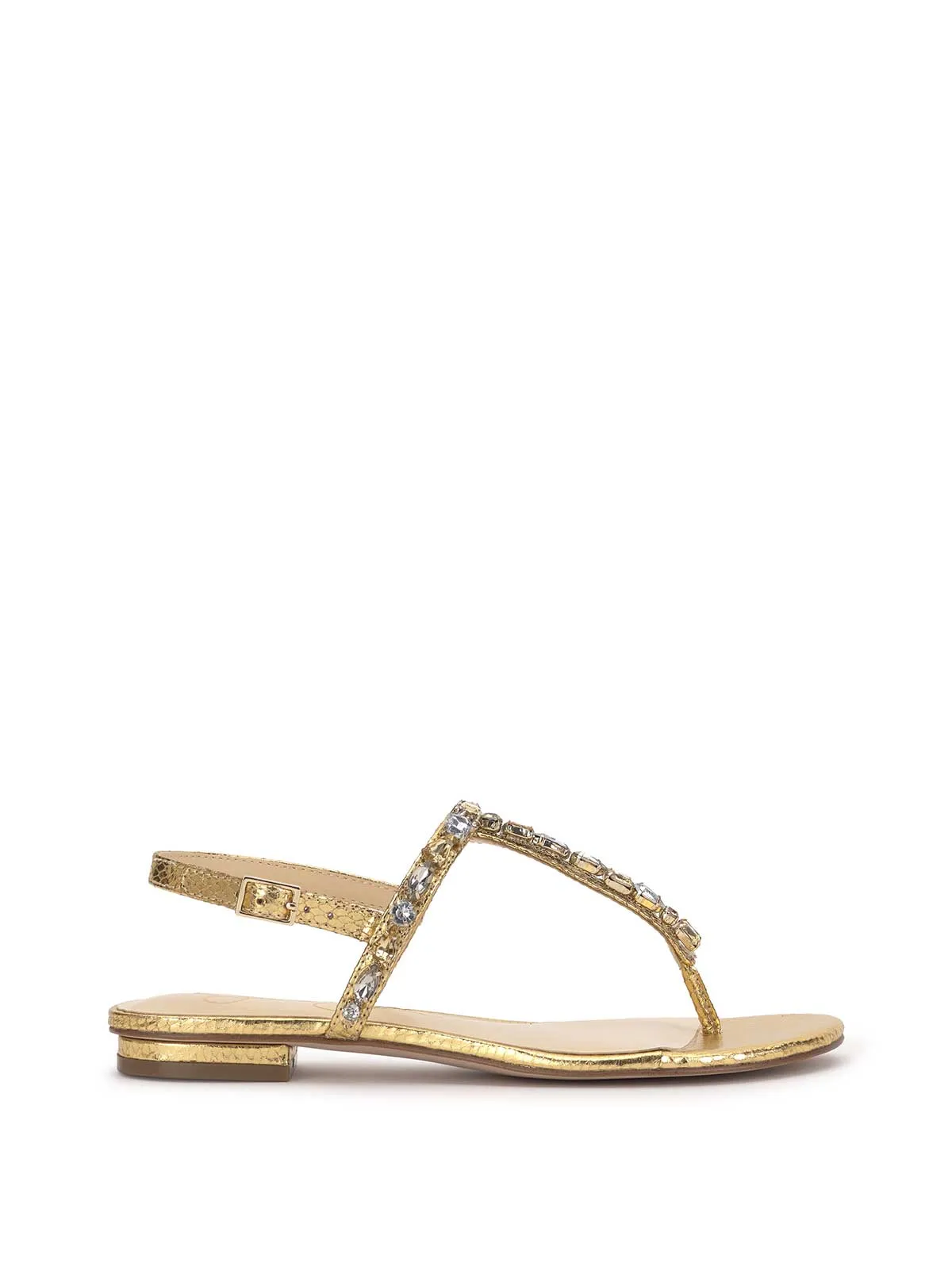 Dehna Embellished Sandal in Gold sold by Jessica Simpson