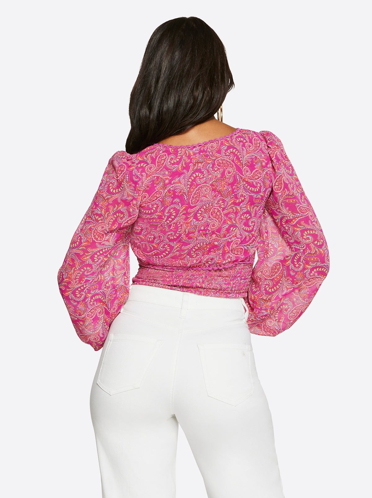 Larira Shirt in Solitary Paisley Mini sold by Jessica Simpson product image thumbnail 3