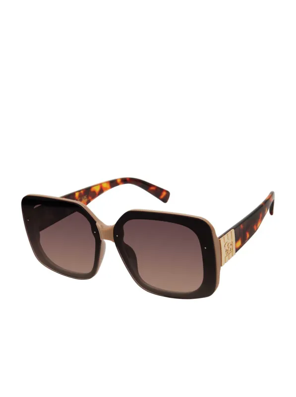 Flush Lens Square Sunglasses in Nude made by Jessica Simpson