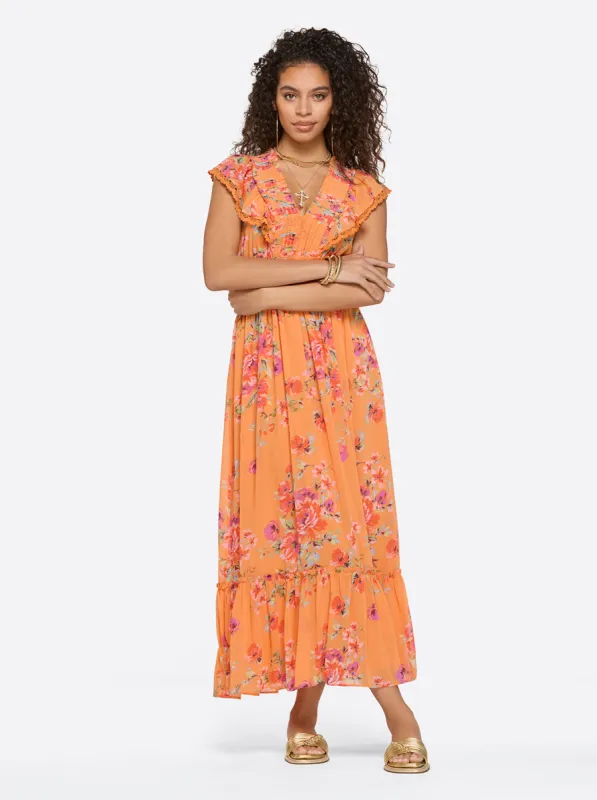 Phillipa Maxi Dress in Watercolor Roses sold by Jessica Simpson