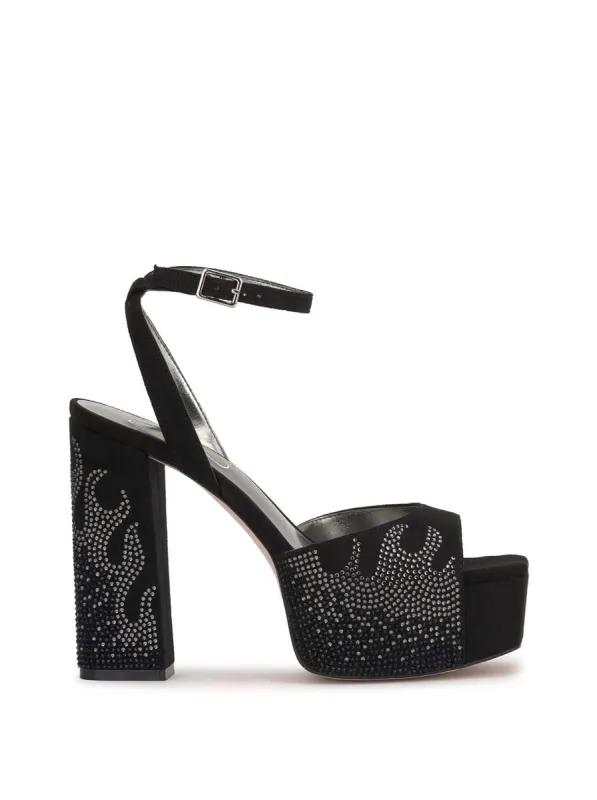 Lirio Platform Sandal in Black sold by Jessica Simpson