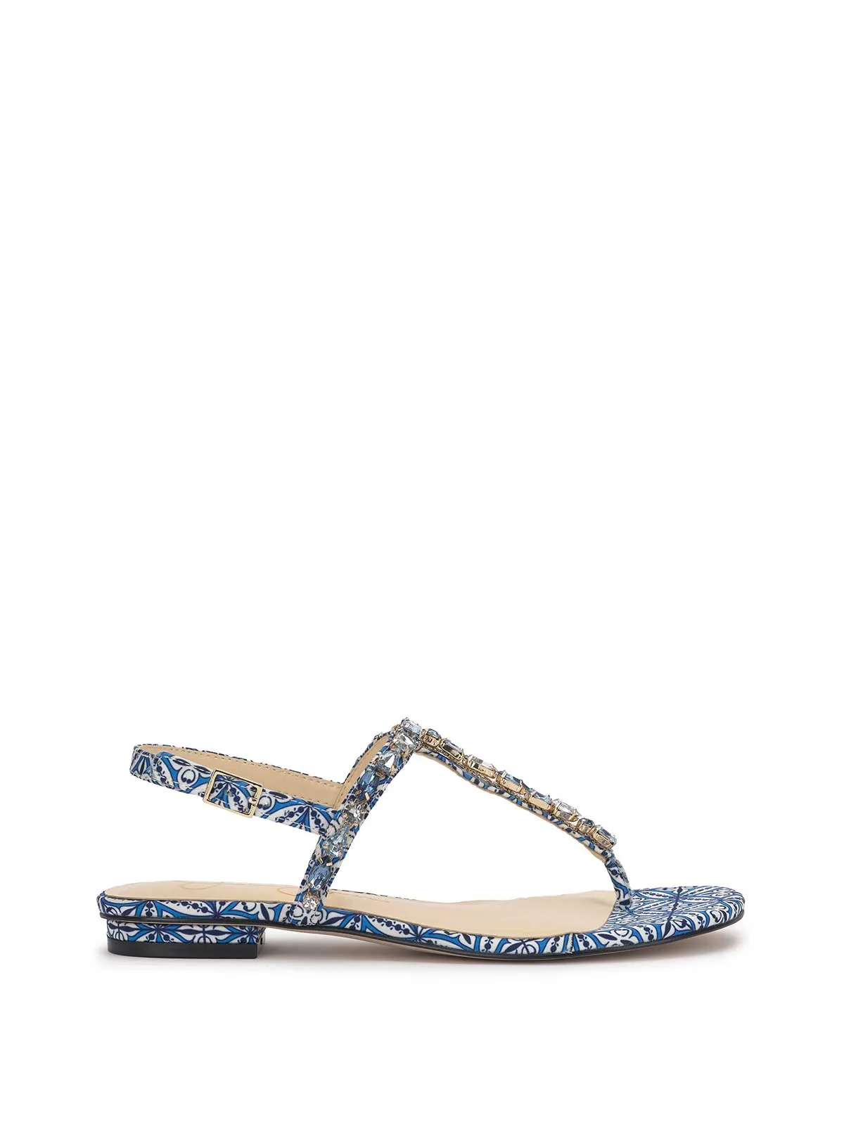Dehna Embellished Sandal in Blue Print sold by Jessica Simpson