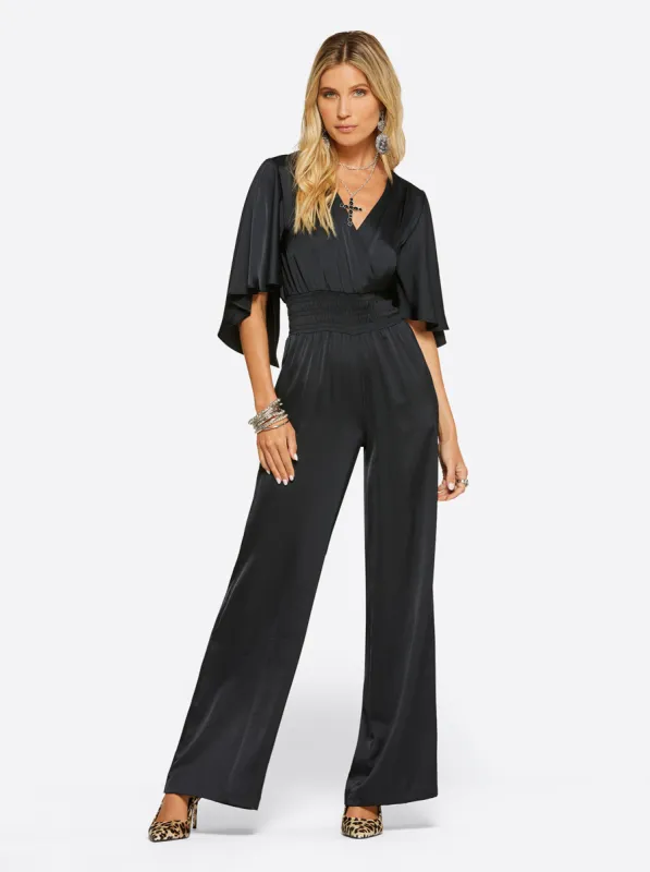 Aria Jumpsuit in Black sold by Jessica Simpson