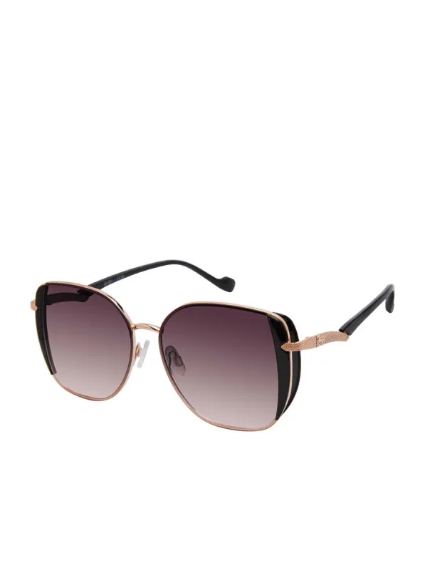 Metal Shield Butterfly Sunglasses in Rose Gold sold by Jessica Simpson