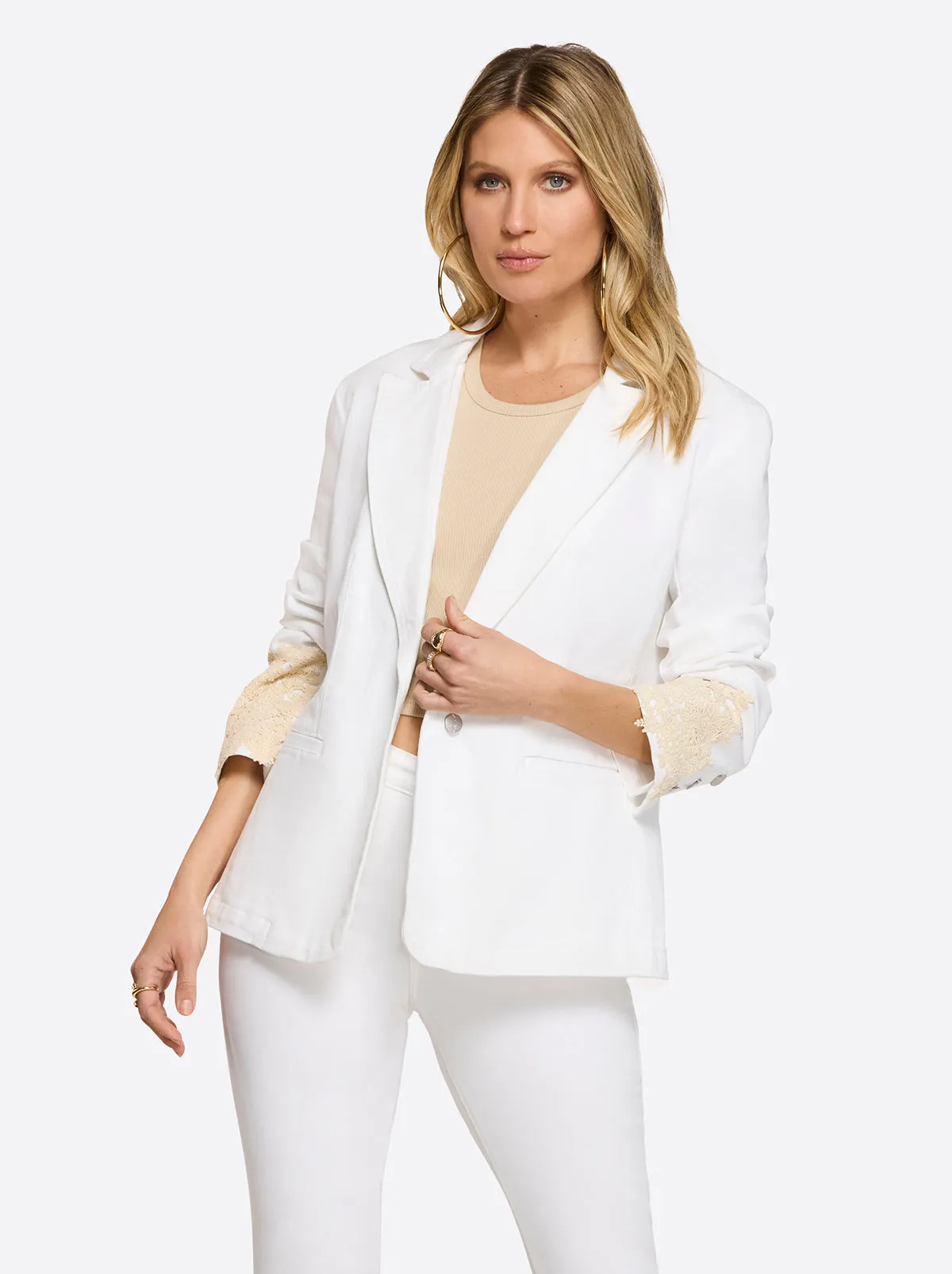 Fitted Blazer in White sold by Jessica Simpson