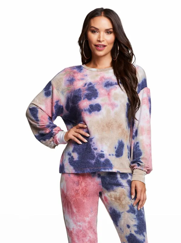 Rainey Tie Dye Top in Multi Tie Dye sold by Jessica Simpson