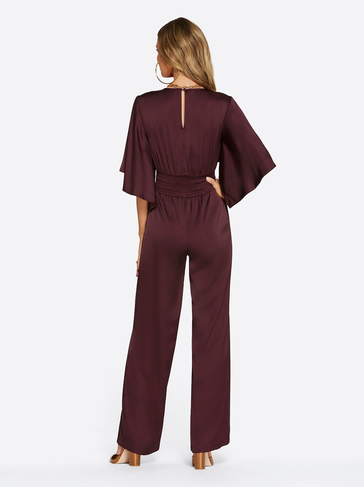 Aria Jumpsuit in Winetasting sold by Jessica Simpson product image thumbnail 5