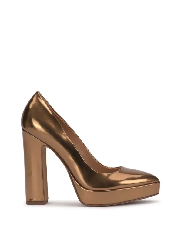 Glynis Platform Pump in Bronze sold by Jessica Simpson
