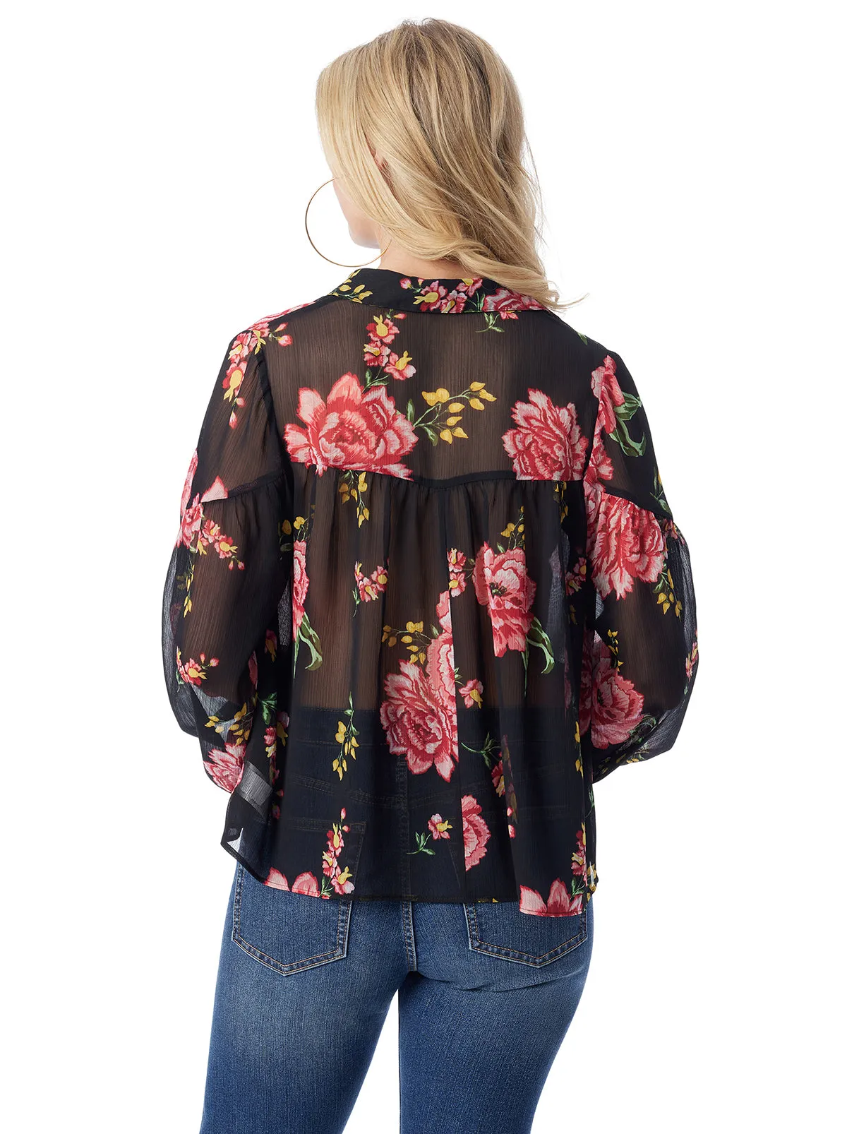 Doris Blouse in Sketchy Roses sold by Jessica Simpson product image thumbnail 5