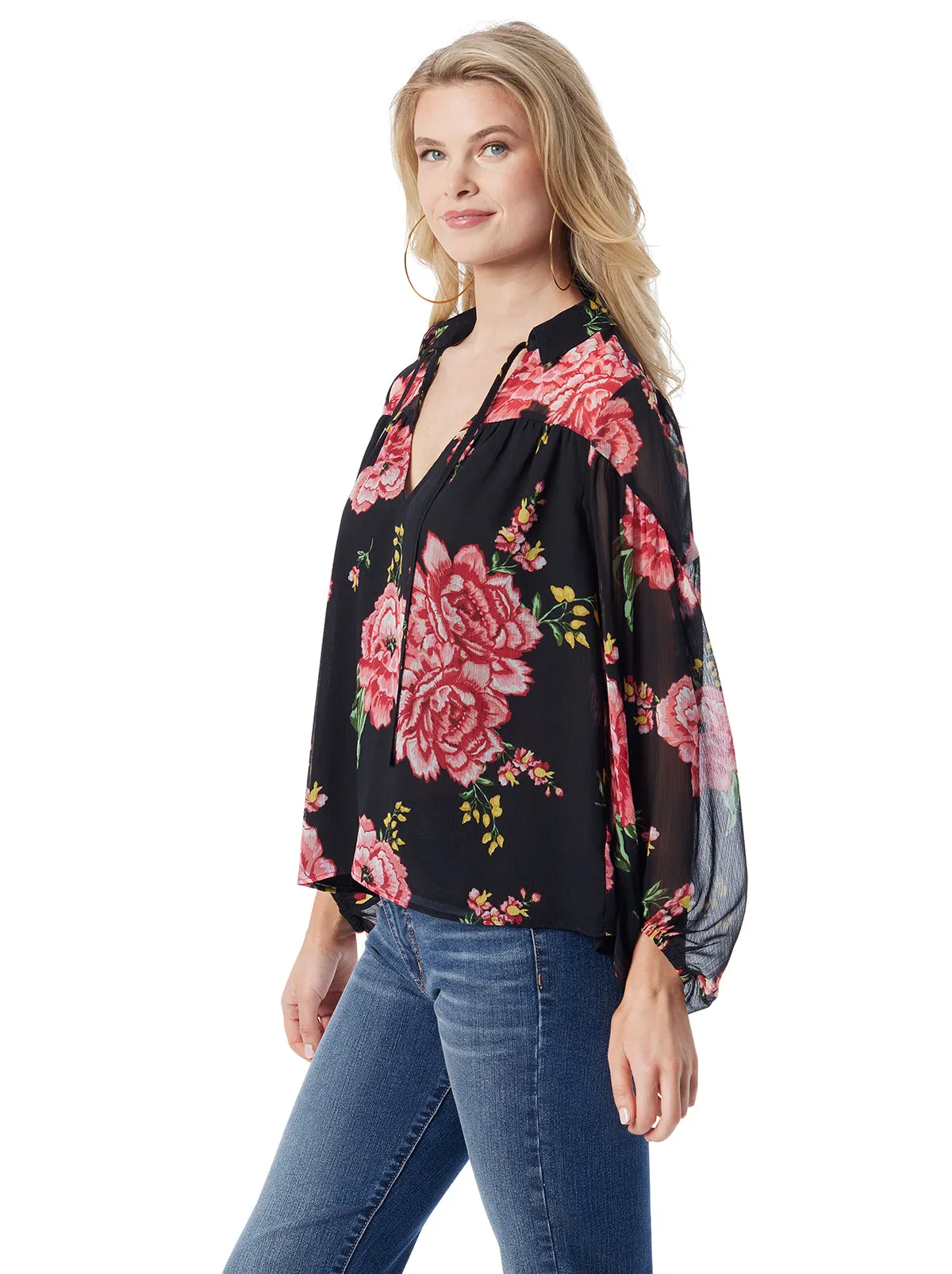 Doris Blouse in Sketchy Roses sold by Jessica Simpson product image thumbnail 4