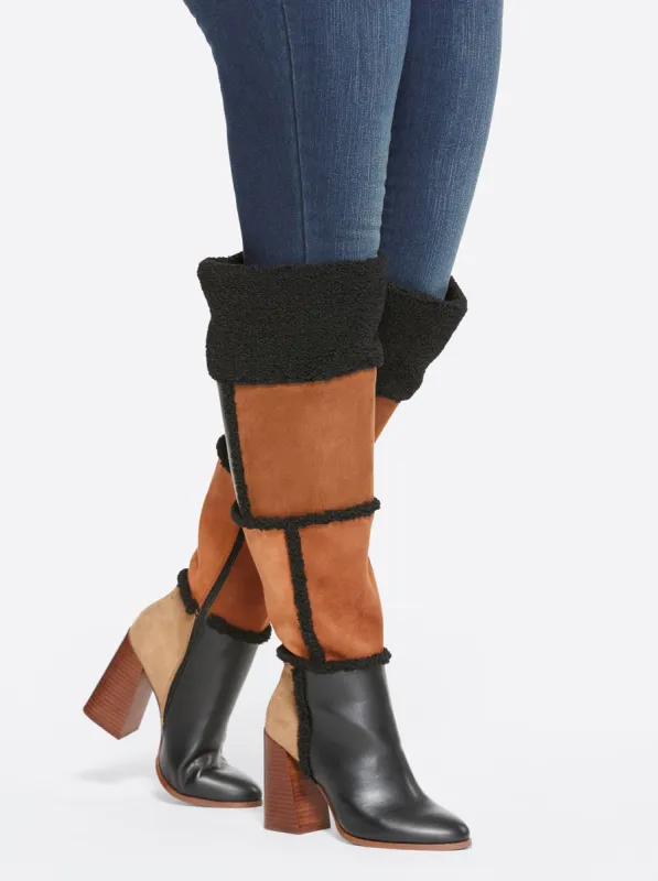 Rustina Over The Knee Boot in Brown Patchwork sold by Jessica Simpson