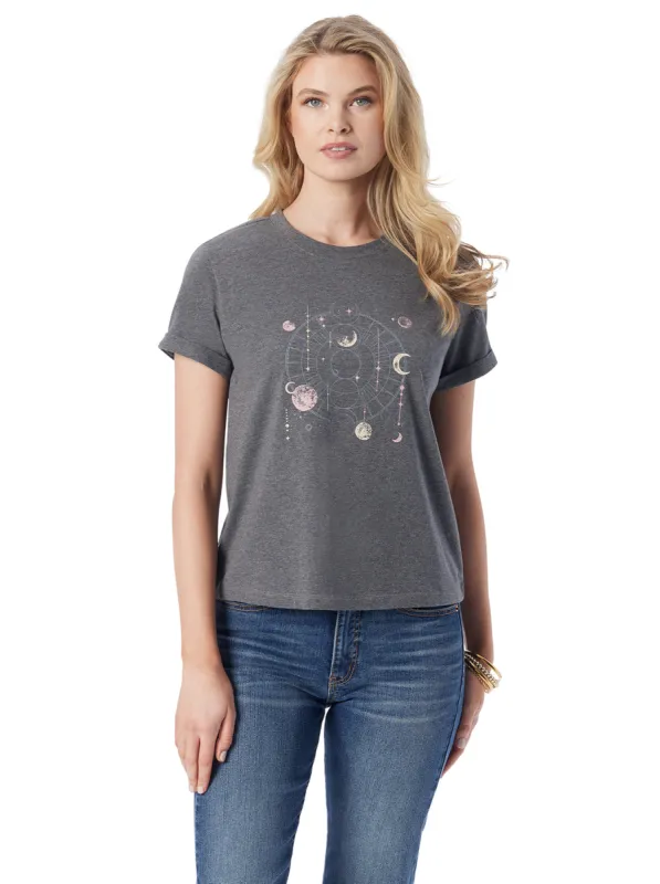 Ike Tee in Dark Heather Grey sold by Jessica Simpson