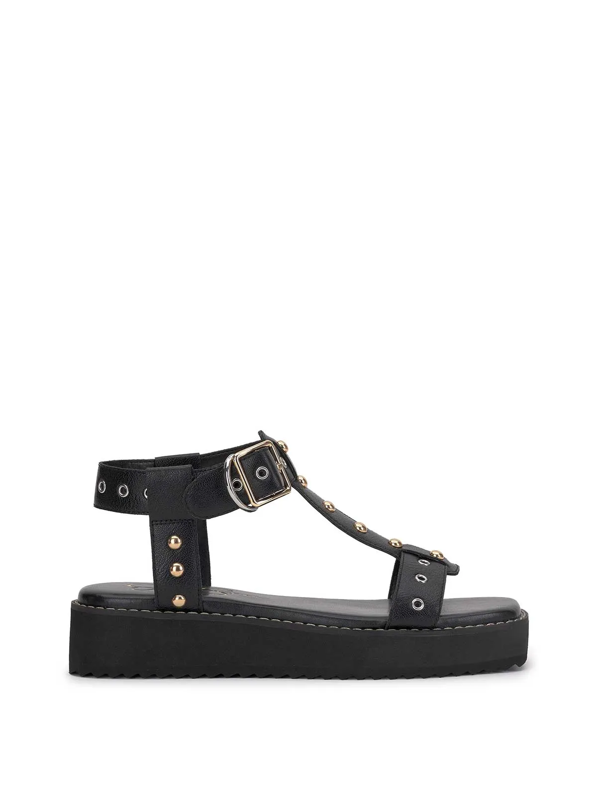 Janer Studded Sandal in Black sold by Jessica Simpson