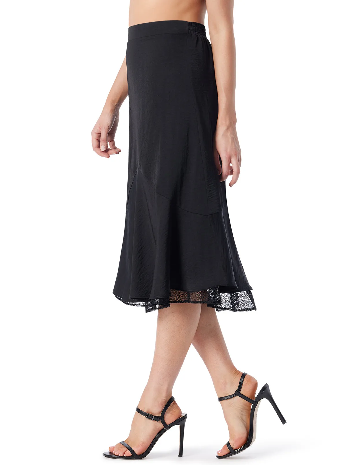 Haven Lace Hem Skirt in Anthracite sold by Jessica Simpson product image thumbnail 4