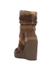 Mynette Slouch Wedge Bootie in Mocha Combo sold by Jessica Simpson
