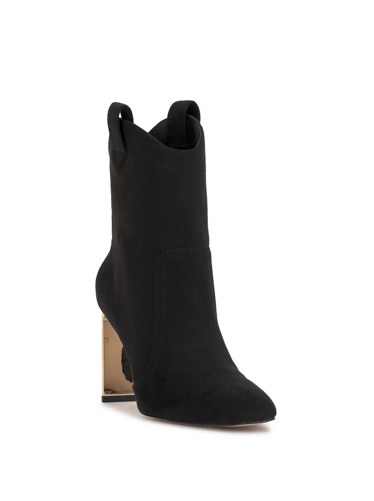Xovira Heeled Bootie in Black Suede sold by Jessica Simpson product image thumbnail 4