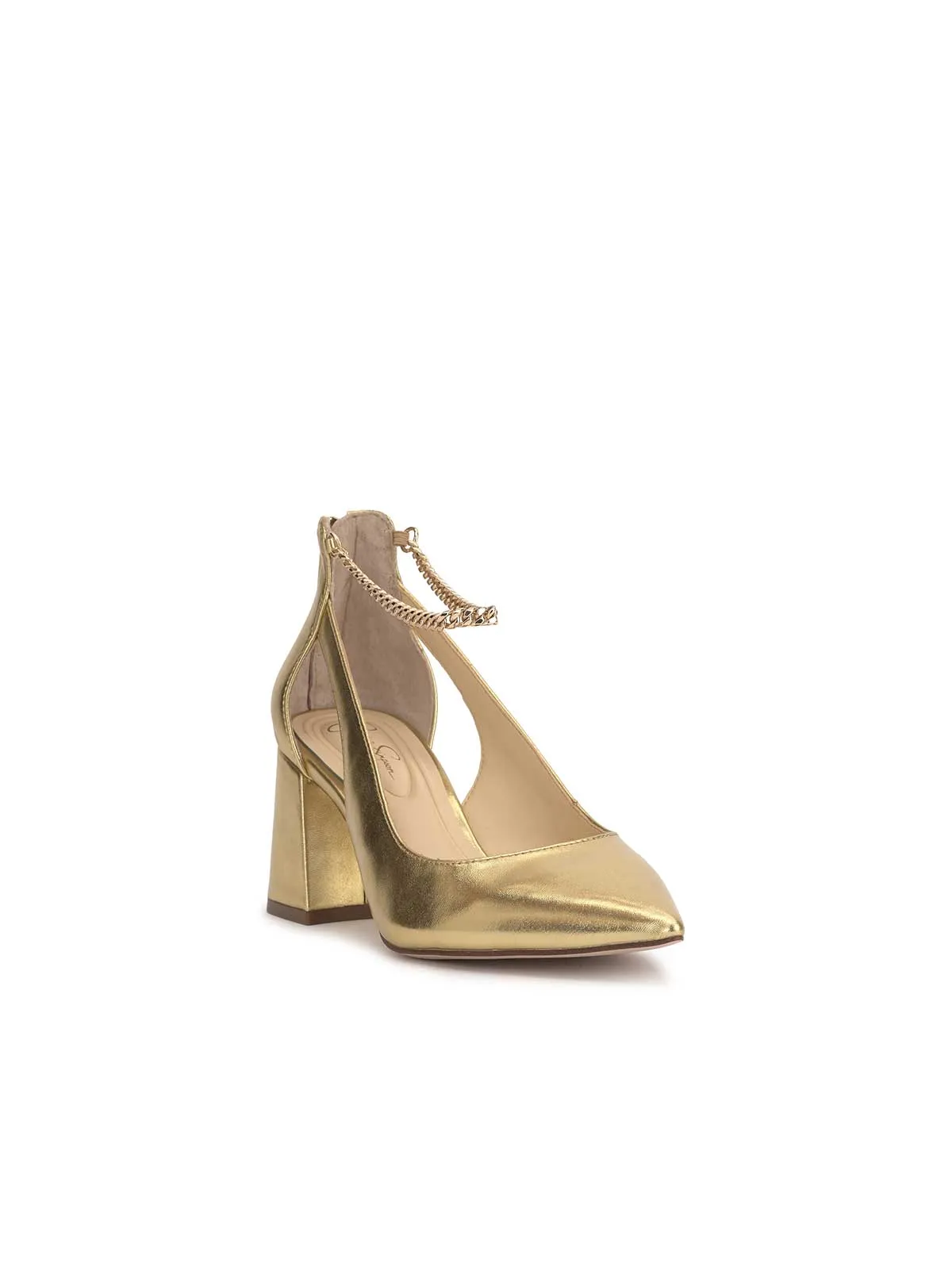 Sylan Chain Ankle Strap Pump in Gold sold by Jessica Simpson product image thumbnail 4
