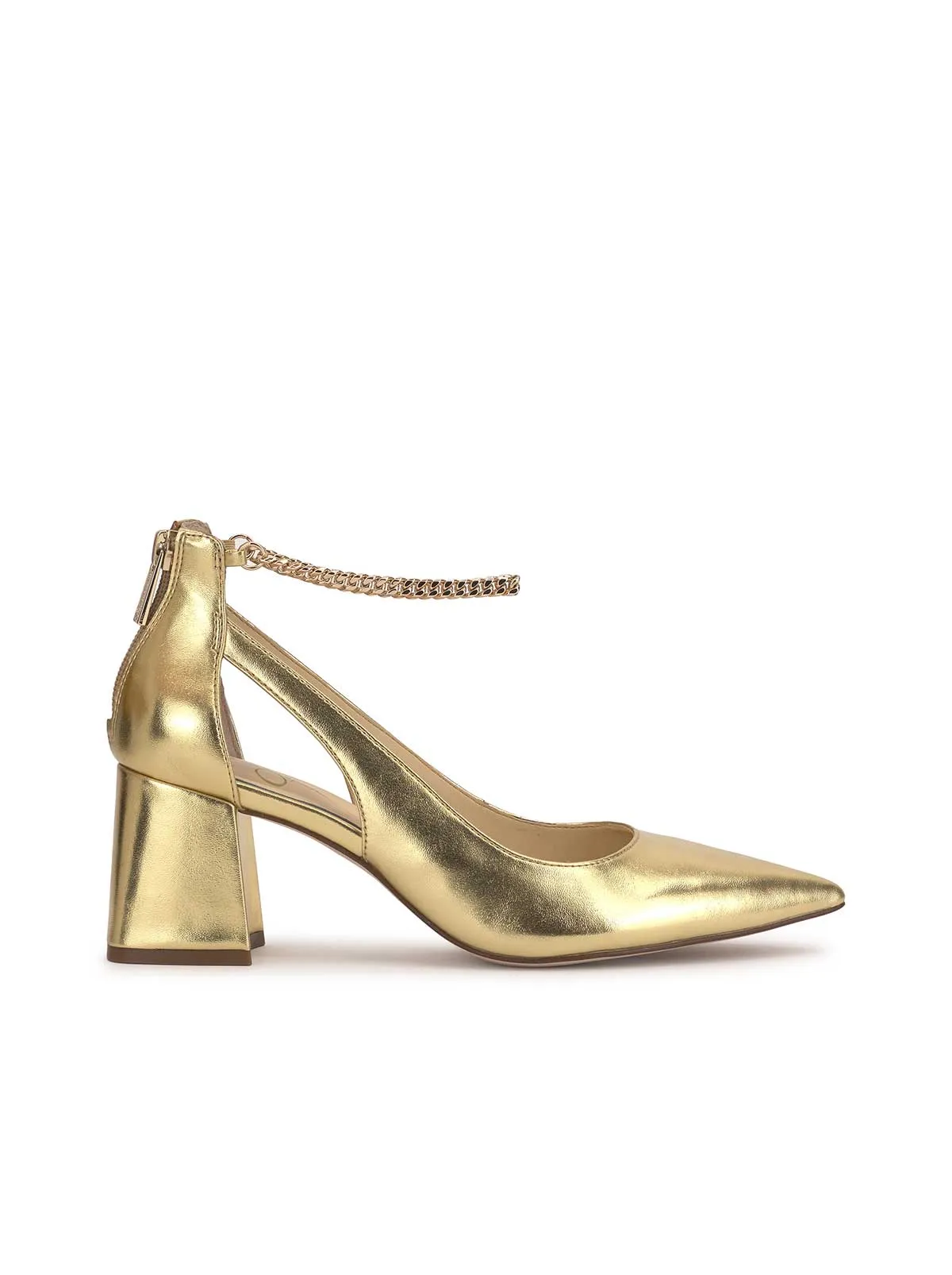 Sylan Chain Ankle Strap Pump in Gold sold by Jessica Simpson