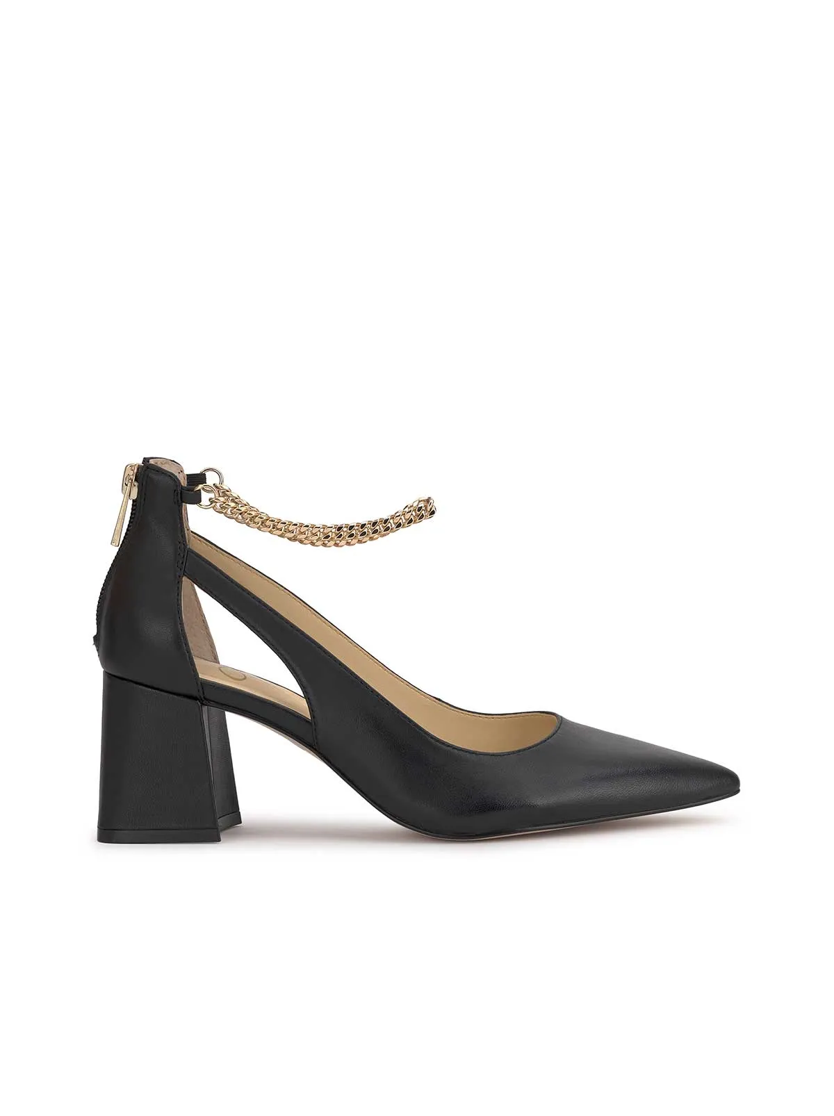 Sylan Chain Ankle Strap Pump in Black sold by Jessica Simpson