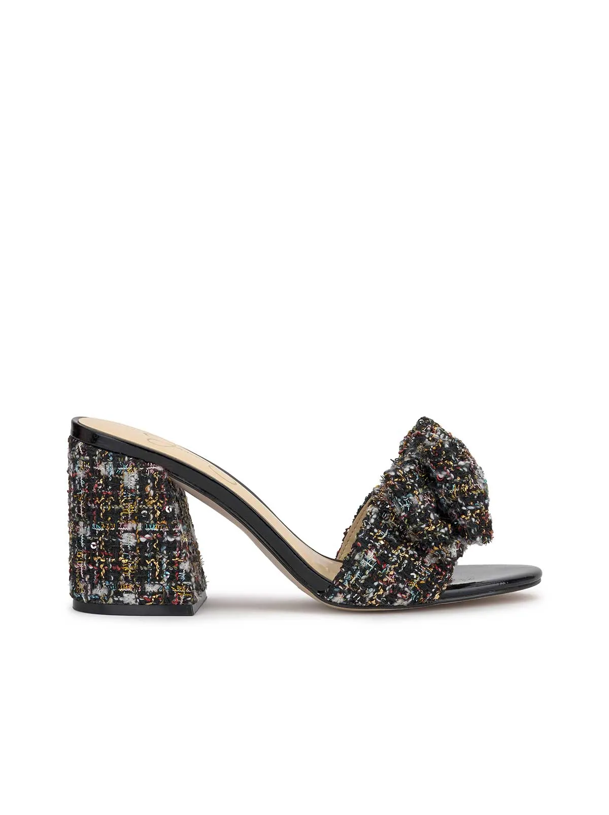Romilda Bow Sandal in Tweed Sparkle sold by Jessica Simpson