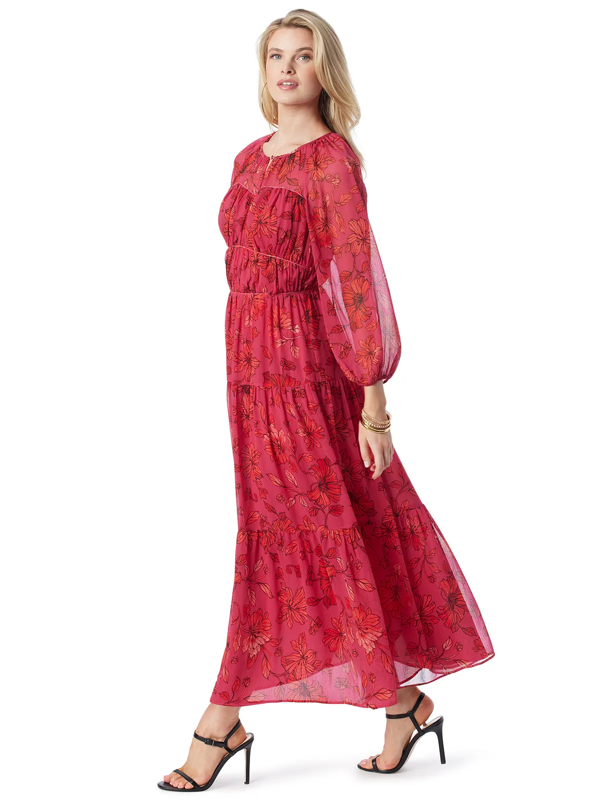 Sasha Maxi Dress in Outlined Blossoms sold by Jessica Simpson product image thumbnail 4
