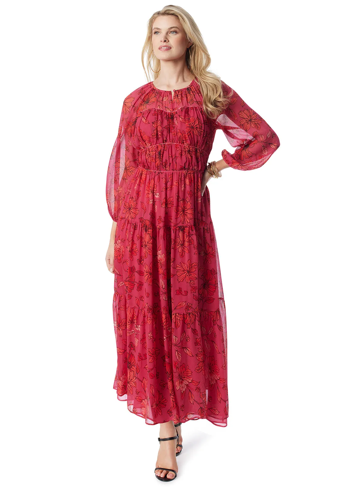 Sasha Maxi Dress in Outlined Blossoms sold by Jessica Simpson product image thumbnail 3