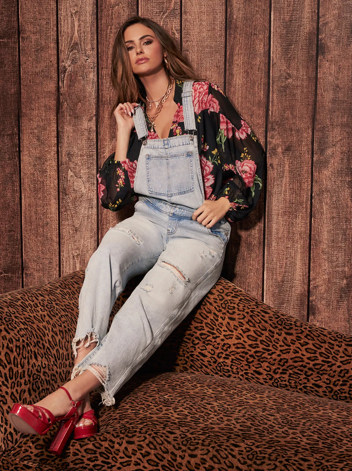 Baggy Overalls in Folklore sold by Jessica Simpson