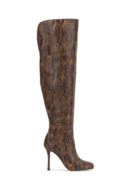 Nicolosi Over The Knee Boot in Sand Snake sold by Jessica Simpson