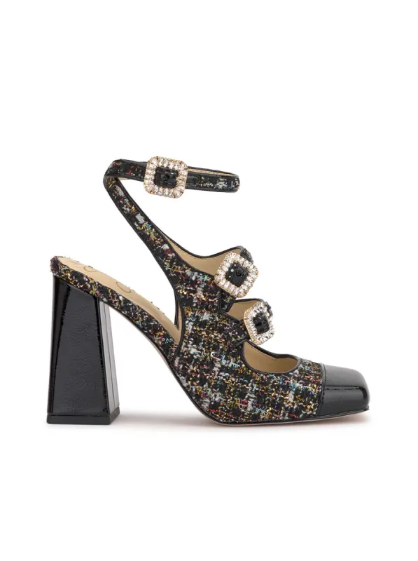 Lymen Buckle Pump in Tweed Sparkle made by Jessica Simpson