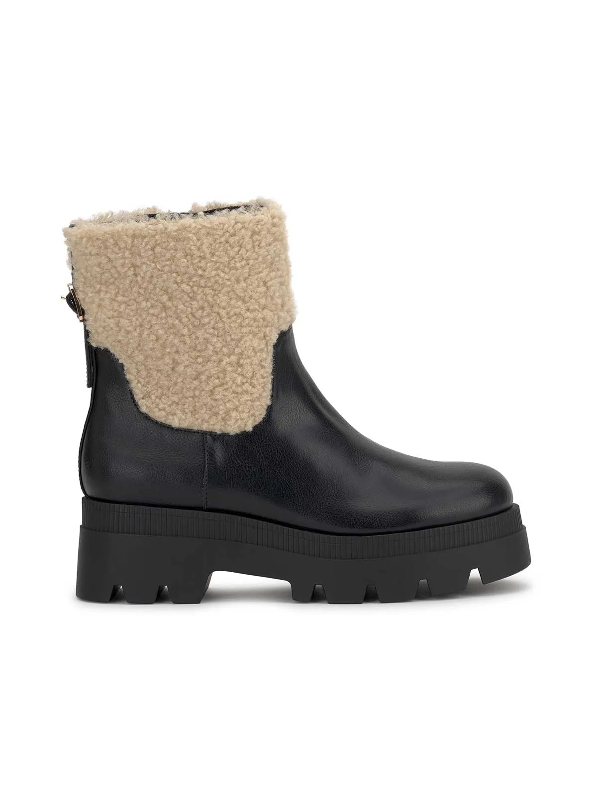 Ulalie Lug Bootie in Black & Shearling sold by Jessica Simpson product image thumbnail 2