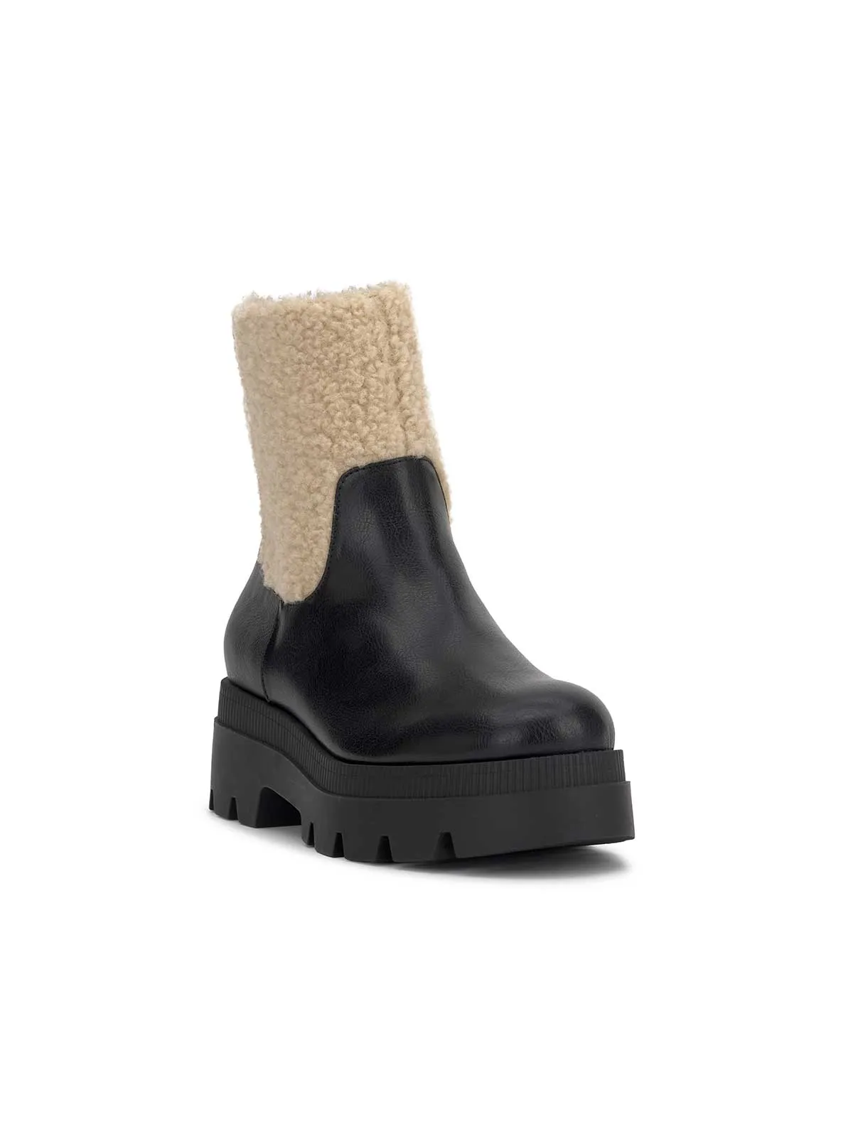 Ulalie Lug Bootie in Black & Shearling sold by Jessica Simpson product image thumbnail 4