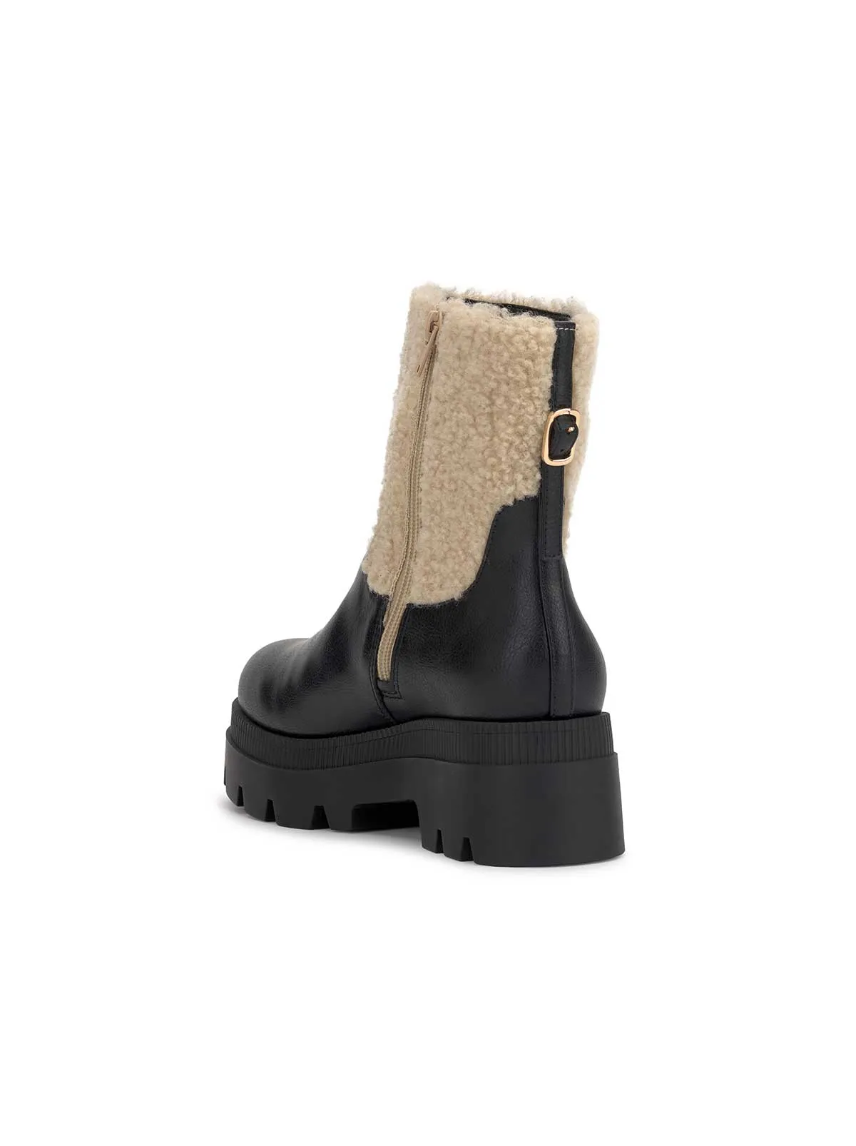 Ulalie Lug Bootie in Black & Shearling sold by Jessica Simpson product image thumbnail 5