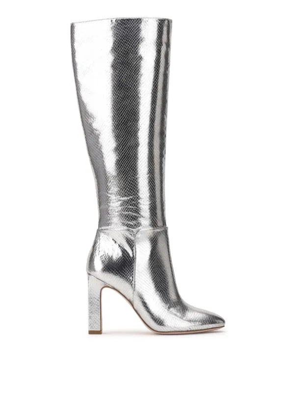 Munna Knee High Boot in Silver sold by Jessica Simpson