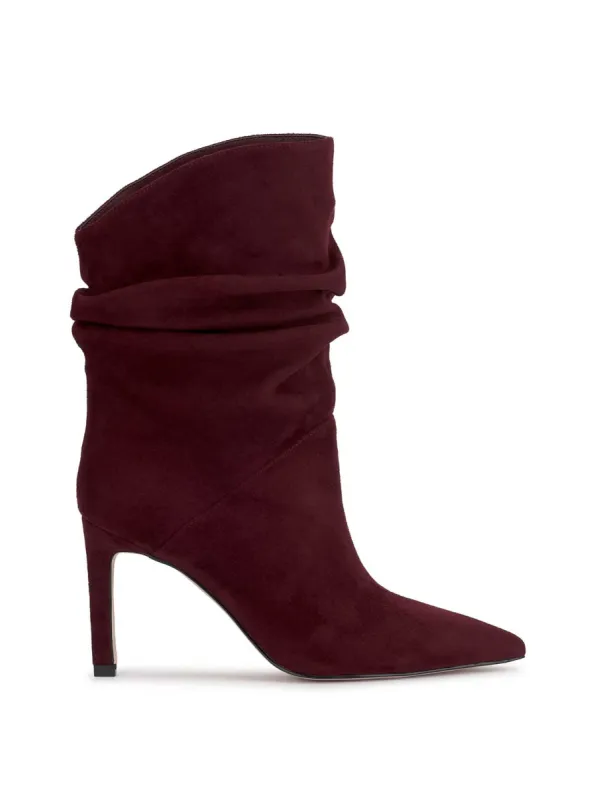 Elisti Scrunch Bootie in Dark Cherry made by Jessica Simpson