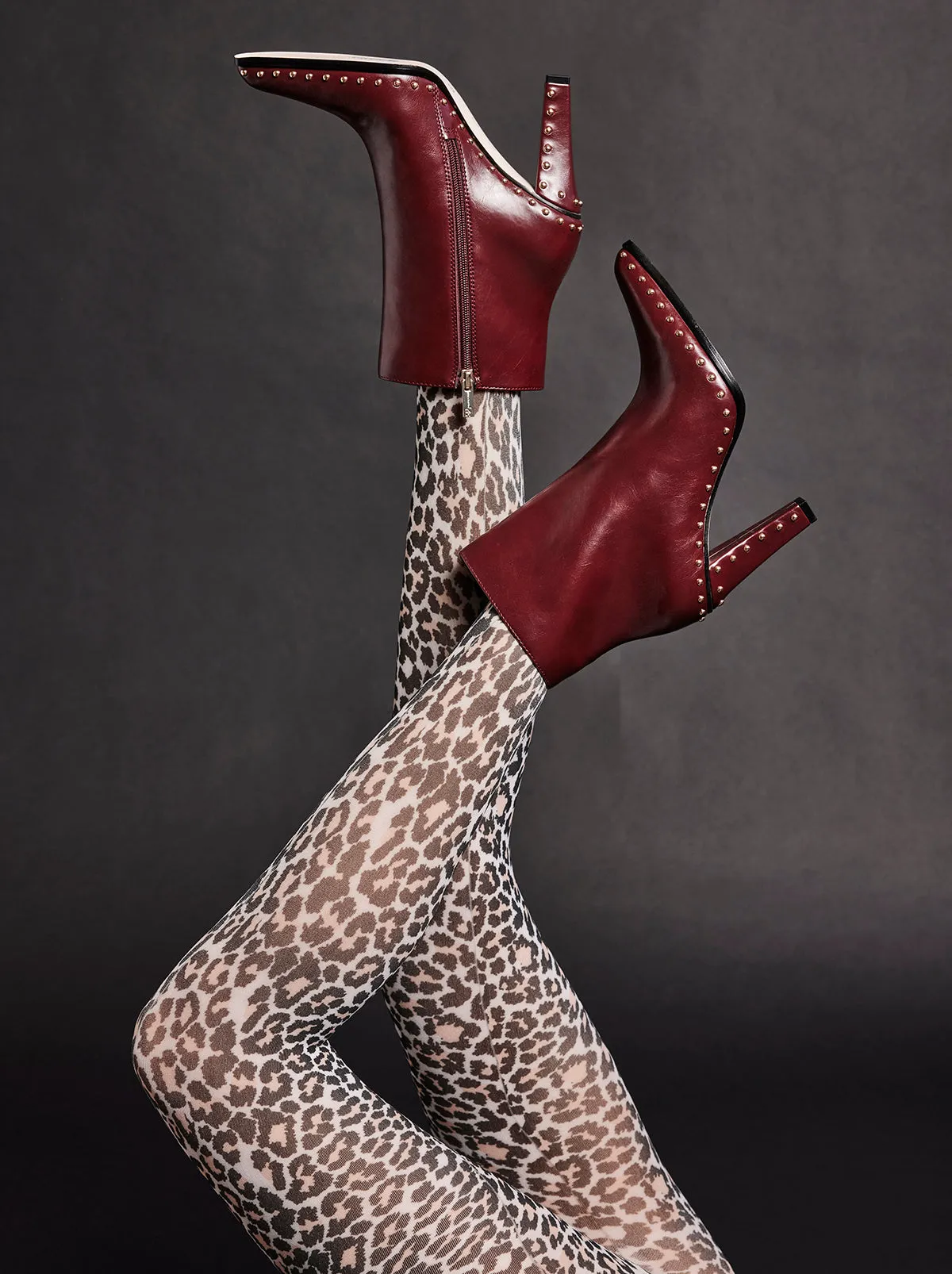 Rixie Studded Heeled Bootie in Dark Cherry sold by Jessica Simpson product image thumbnail 2
