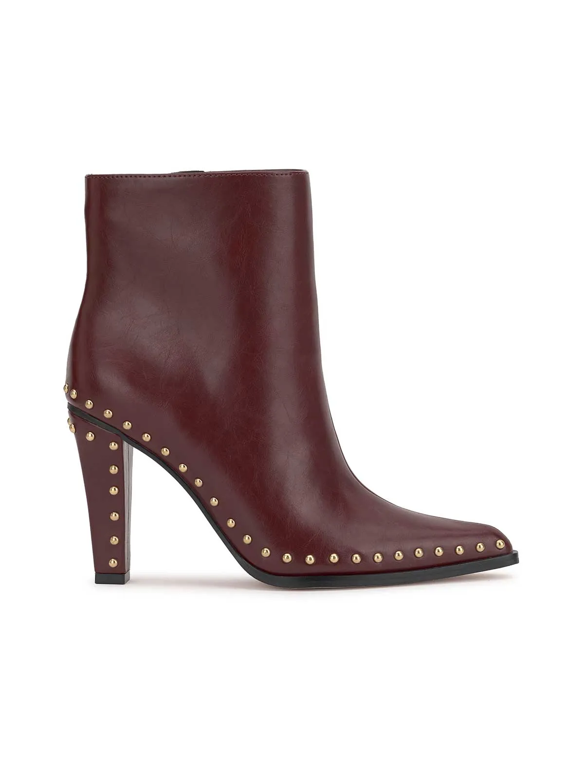 Rixie Studded Heeled Bootie in Dark Cherry sold by Jessica Simpson