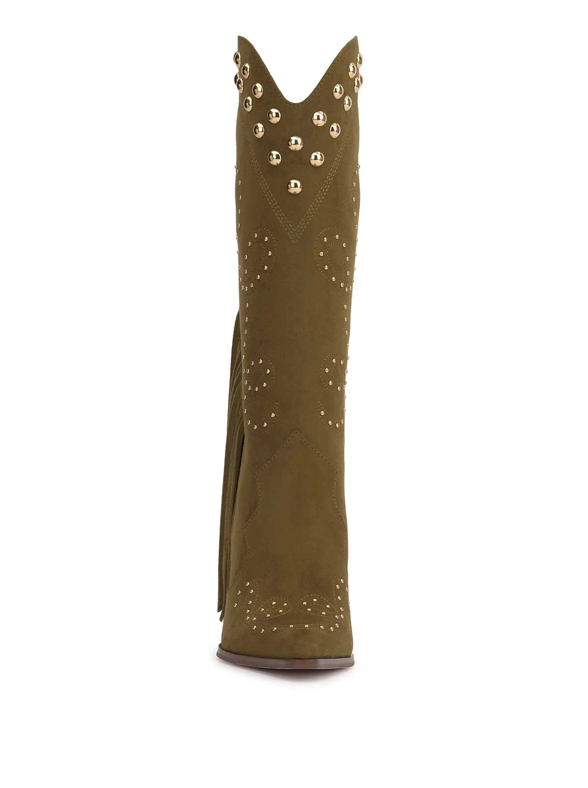 Rosera Studded Fringe Boot in Olive Green sold by Jessica Simpson product image thumbnail 2