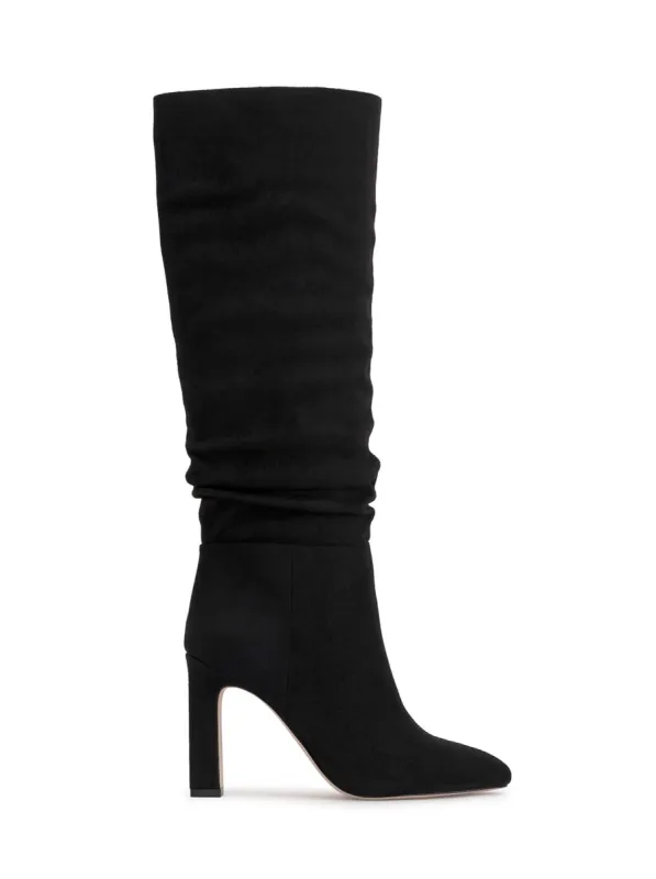 Minerva Knee High Boot in Black Suede made by Jessica Simpson