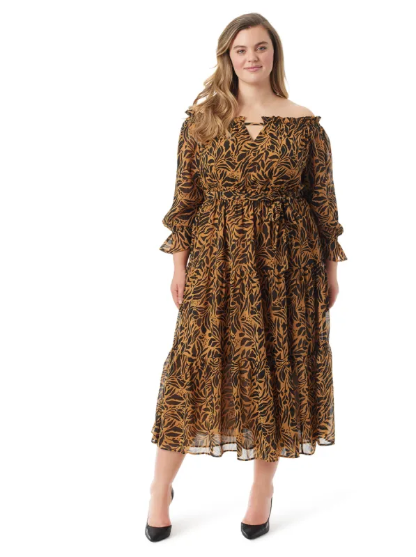 Gateel Dress in Zebra Floral sold by Jessica Simpson