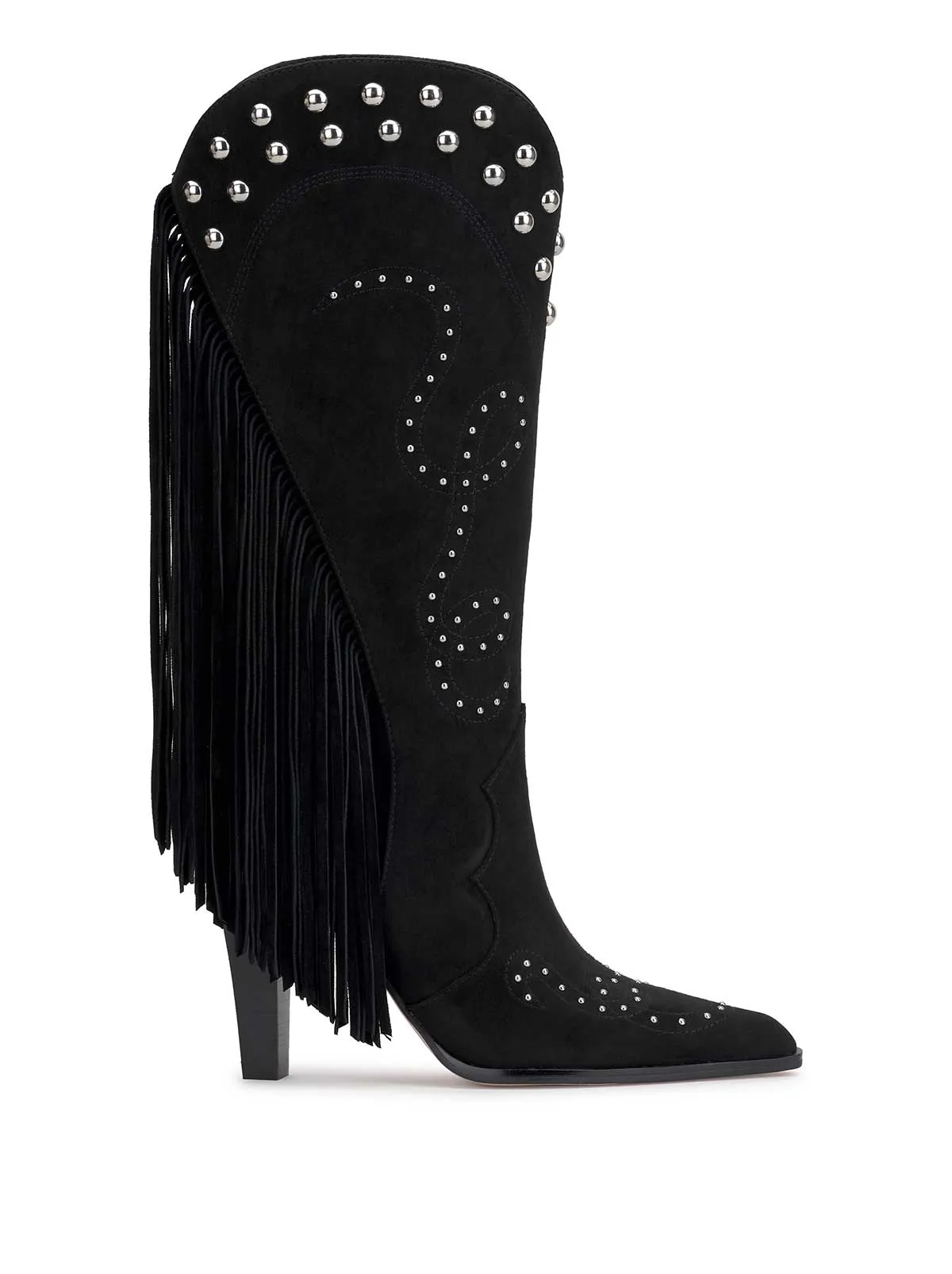 Rosera Studded Fringe Boot in Black sold by Jessica Simpson