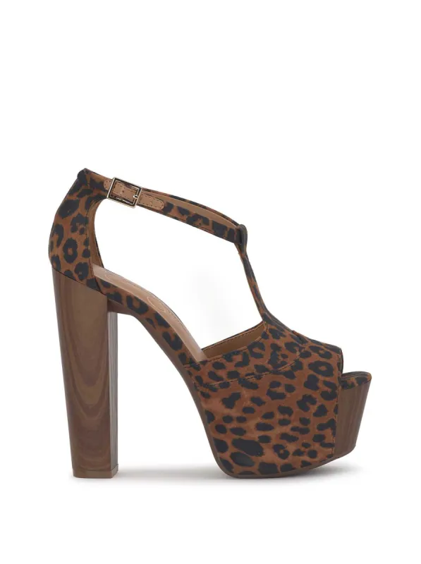 Dany T-Strap Platform Sandal in Safari Leopard made by Jessica Simpson