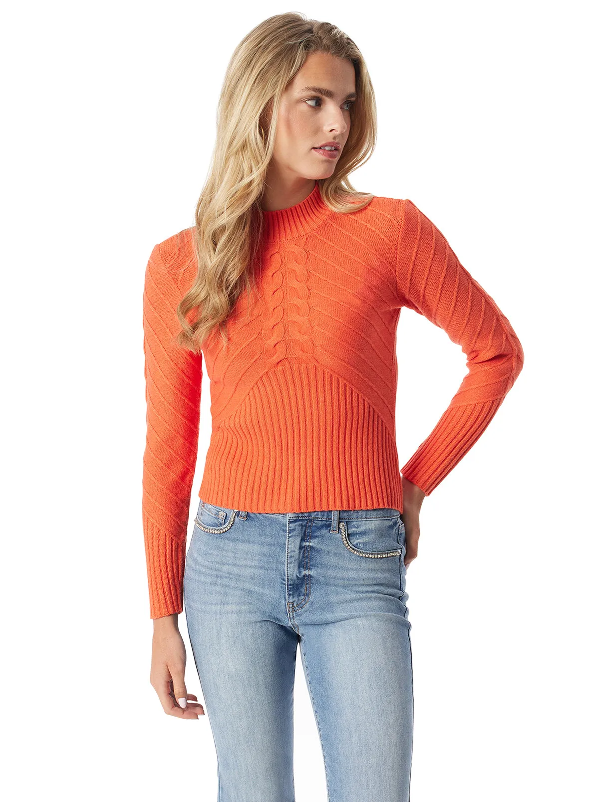 Adena Sweater in Flame sold by Jessica Simpson