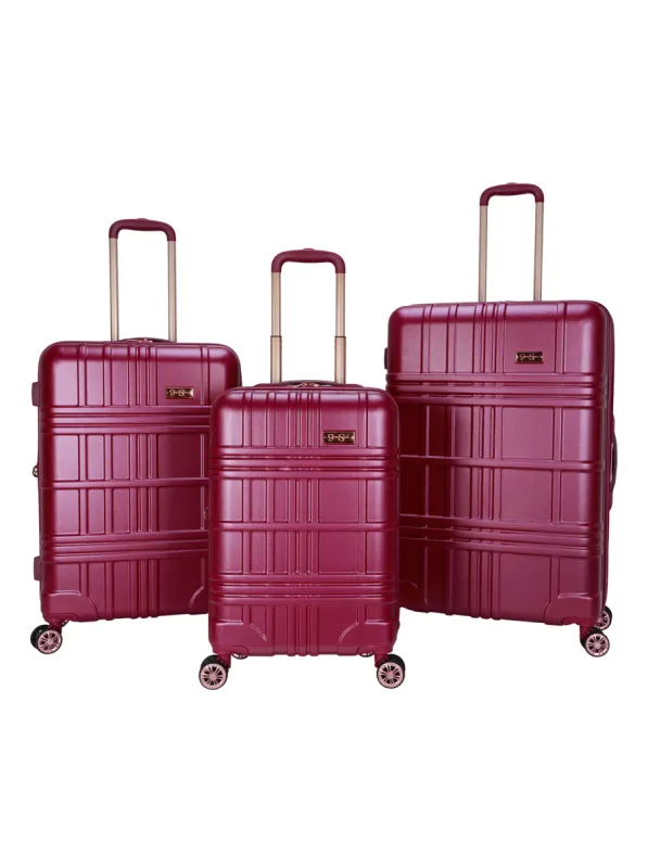 Jewel Plaid Luggage Collection in Violet sold by Jessica Simpson