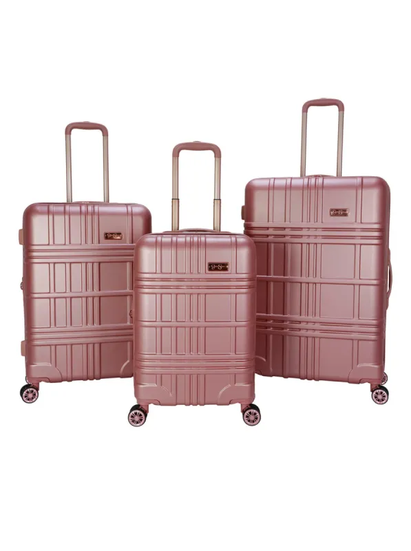 Jewel Plaid Luggage Collection in Rose Gold sold by Jessica Simpson