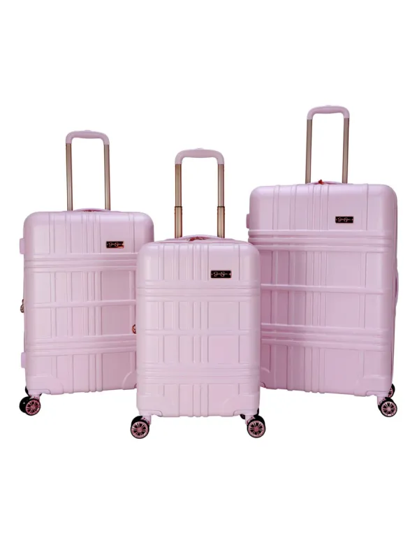 Jewel Plaid Luggage Collection in Pink sold by Jessica Simpson