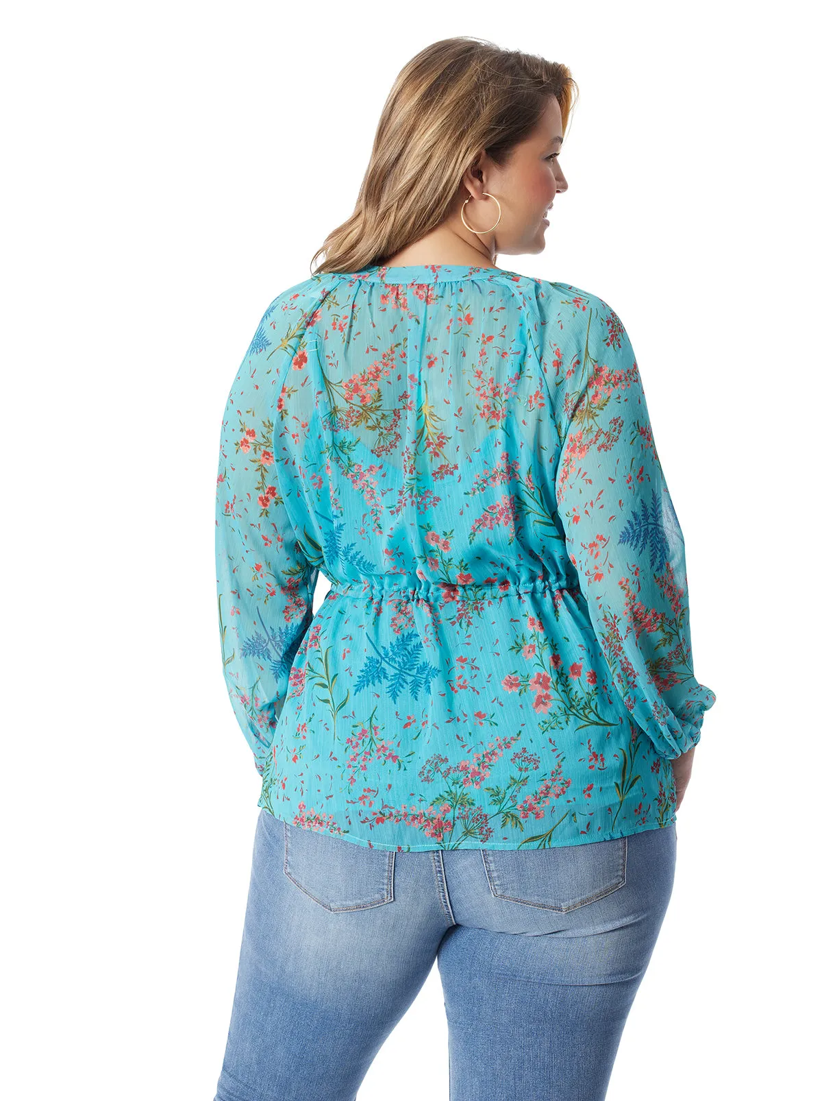 Micaela Blouse in Baltic-Field Floral sold by Jessica Simpson product image thumbnail 2